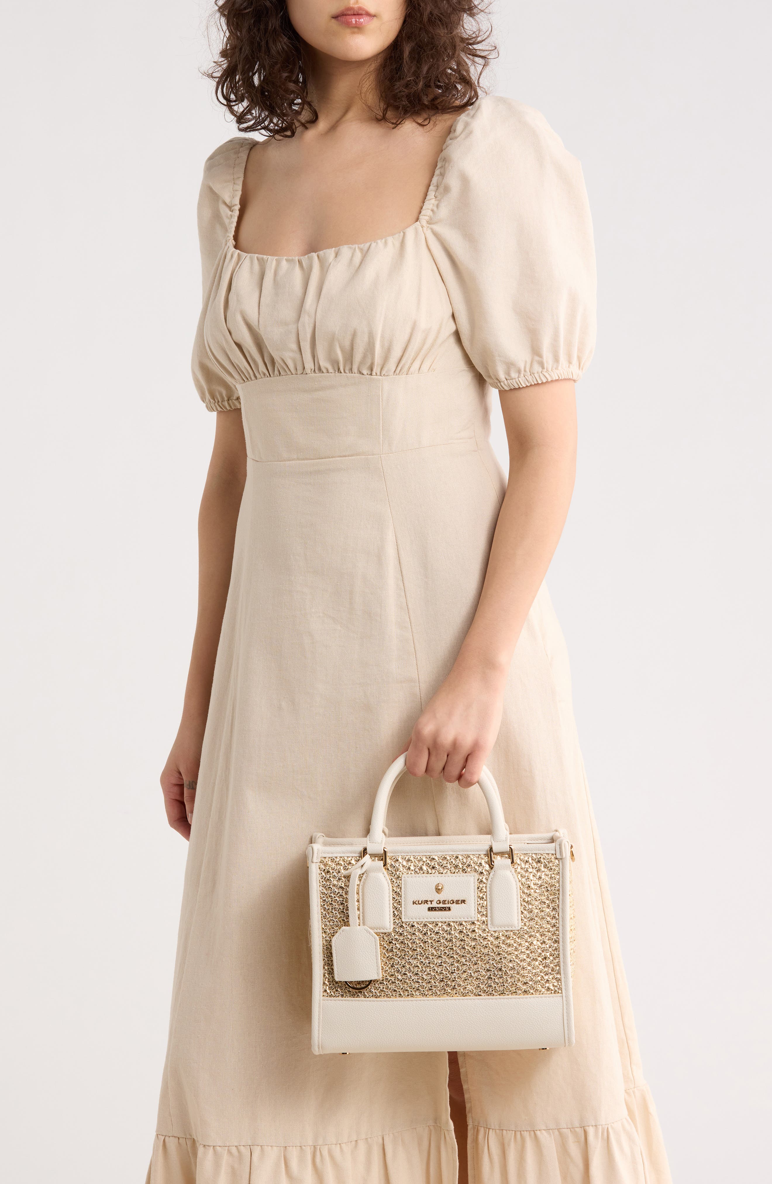 Kurt Geiger London Chiswick Small Tote Crossbody Bag, Alternate, color, Open Yellow