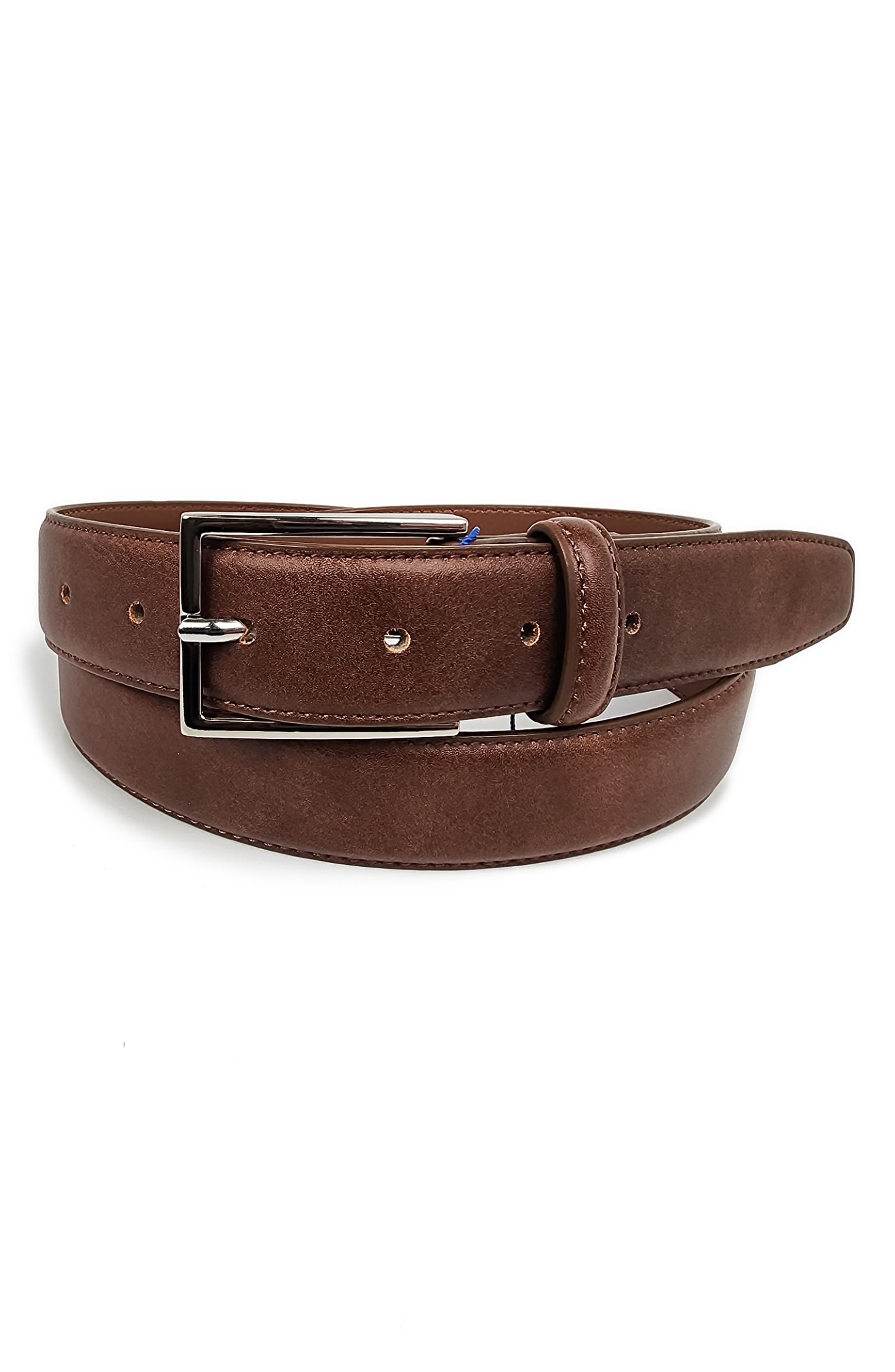 Vince Camuto Double Stitch Leather Belt