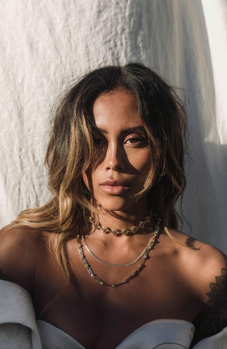 Child of Wild Serket Goddess Chain Choker Necklace, Alternate, color, Gold