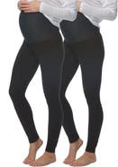 Felina Velvety Soft Maternity Leggings 2 Pack