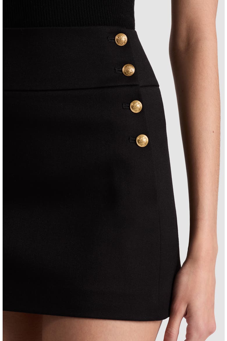 Narin High Waist Sailor Miniskirt, Alternate, color, BLACK