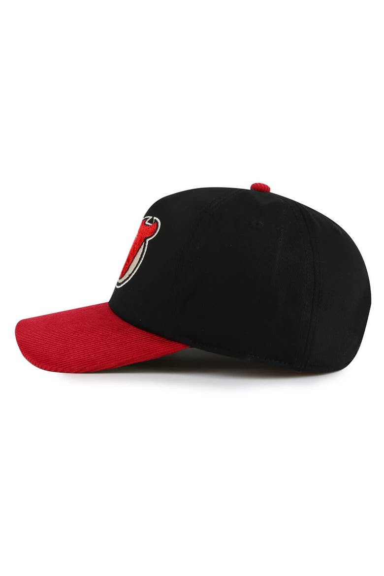 Men's American Needle  Black/Red New Jersey Devils Burnett Adjustable Hat, Alternate, color, Black