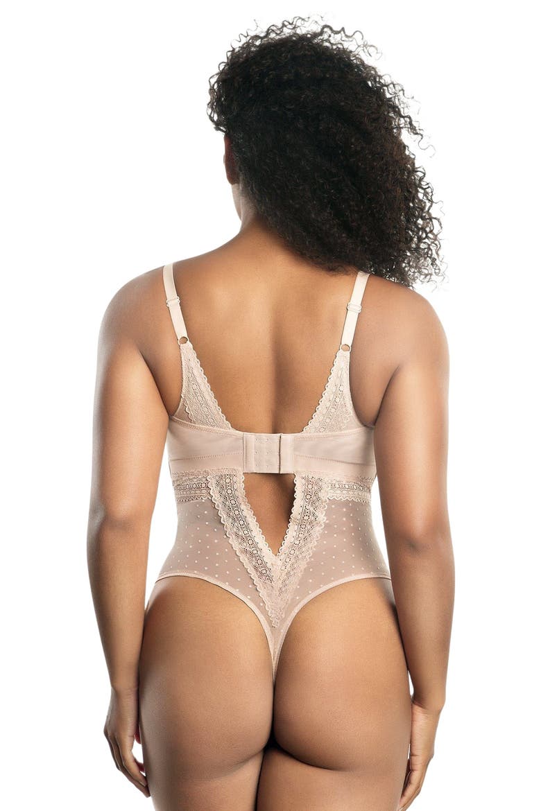 Mia Wire-Free Full Bust Bodysuit, Alternate, color, Cameo Rose
