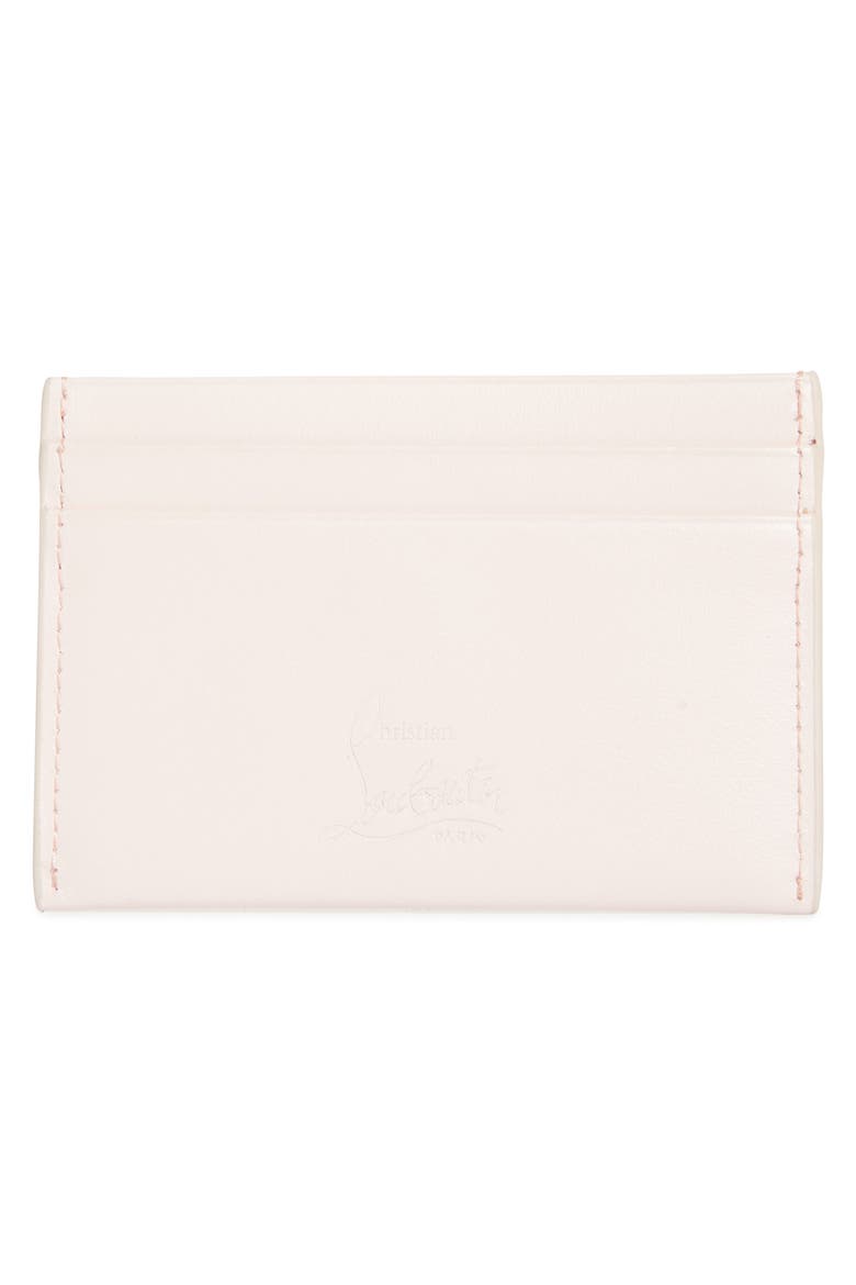 Bettina Leather Card Case, Alternate, color, POUPEE/ GOLD