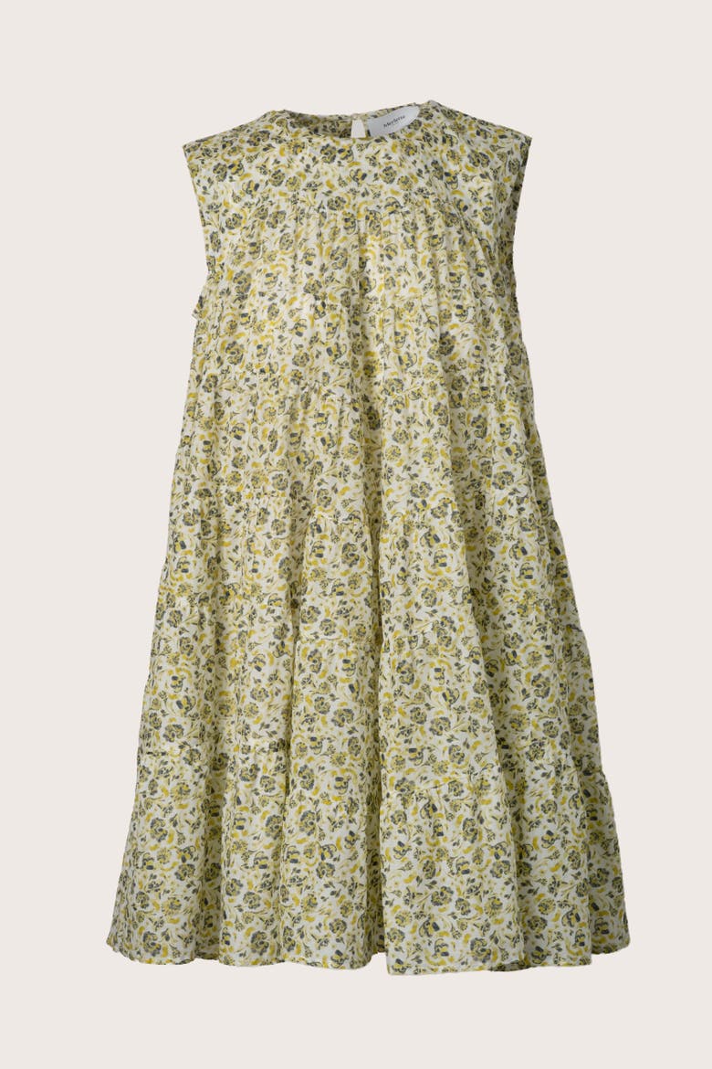 Lanai Print Dress, Alternate, color, Lime Floral Print