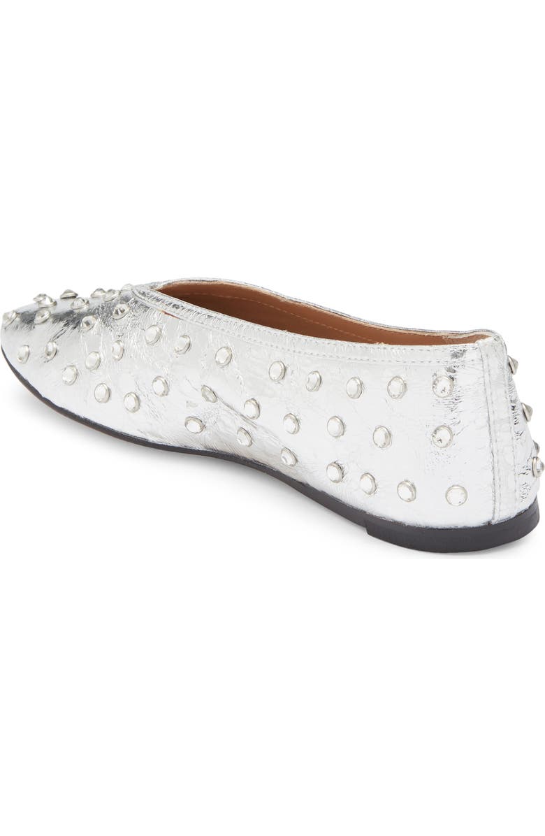 Steve Madden Leni Rhinestone Embellished Flat, Alternate, color, Silver