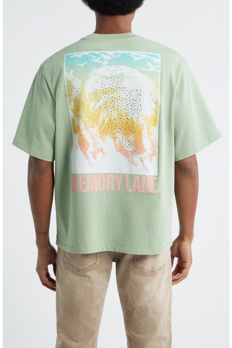 Oversize Maison Crop Graphic T-Shirt, Alternate, color, LIGHT SAGE
