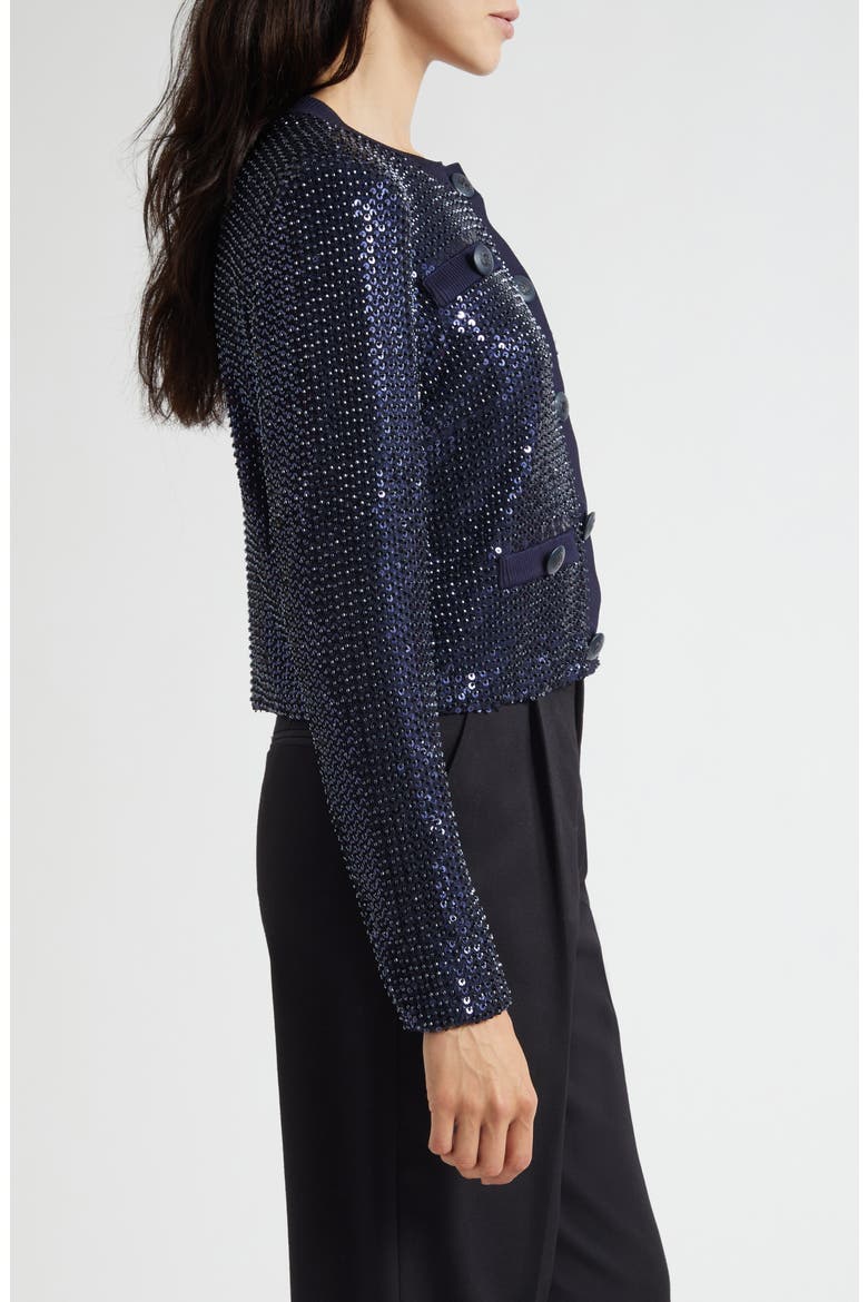 Anna Sequin Jacket, Alternate, color, NAVY BEADED MESH