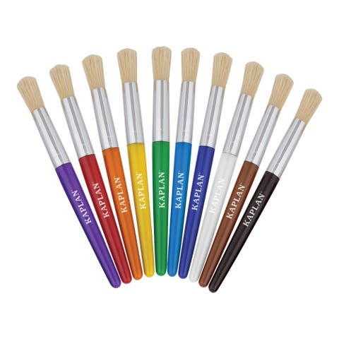 Paintbrushes Round-Tipped Chubby Handle - Set of 30