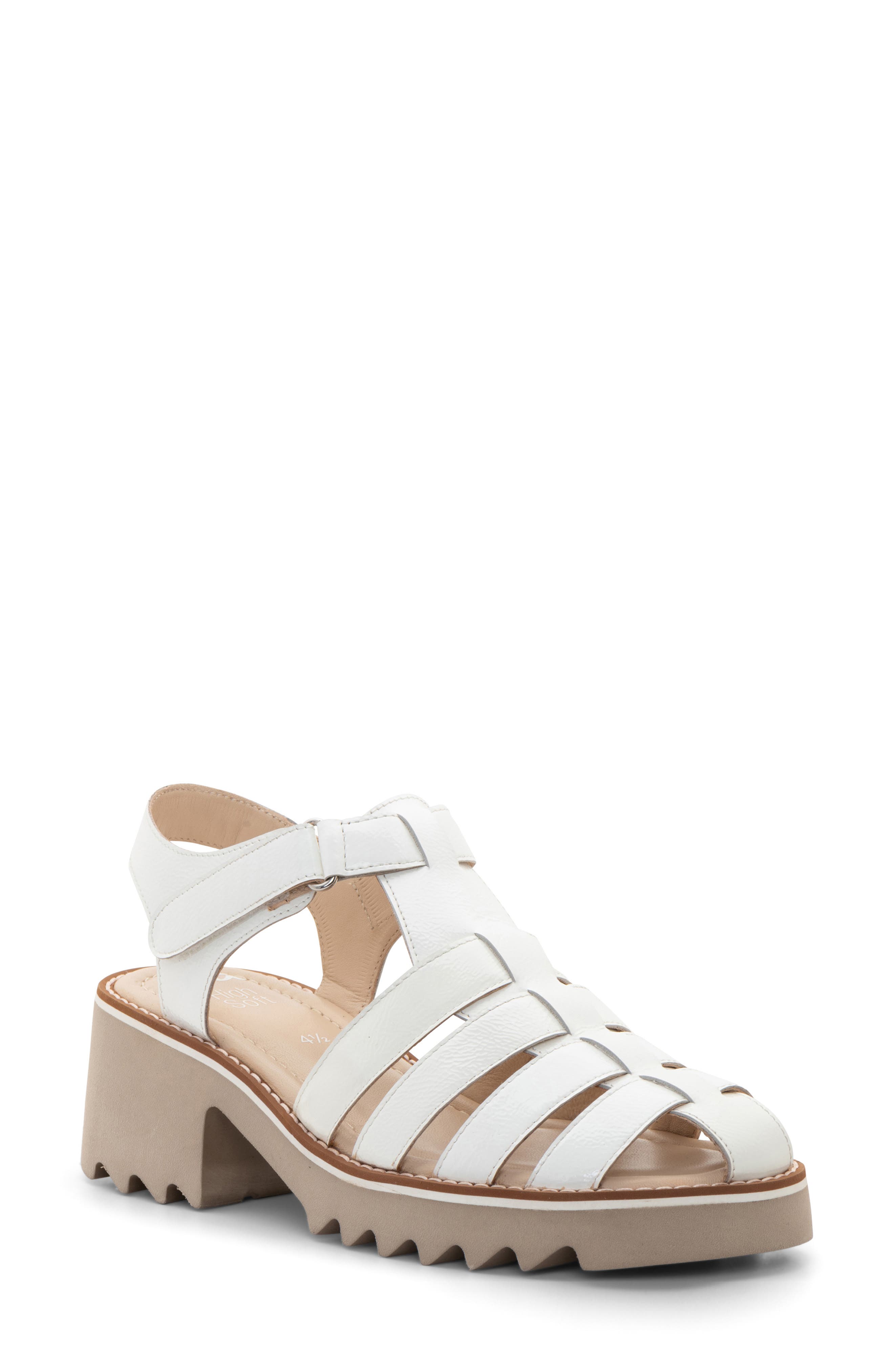 ara Phoenix Fisherman Sandal, Main, color, White Patent Leather