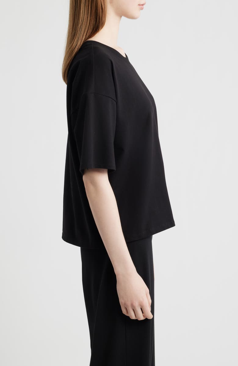 Eileen Fisher Boxy Crewneck T-Shirt, Alternate, color, Black