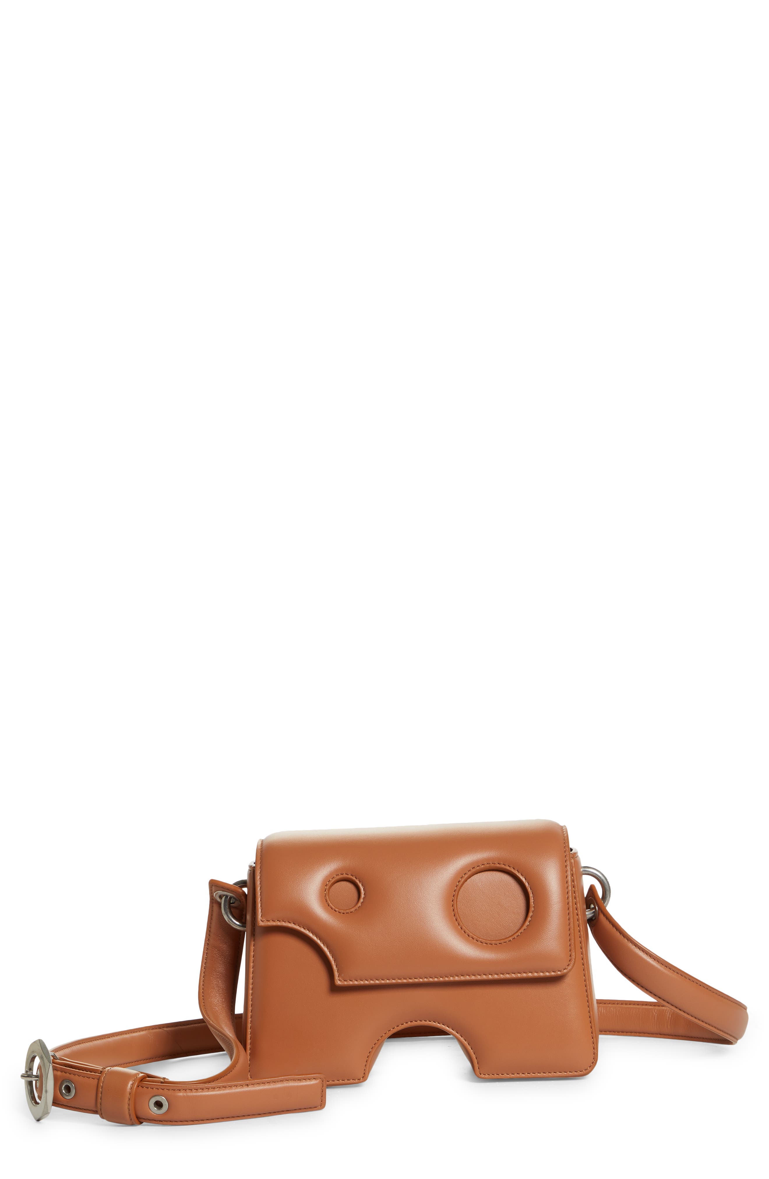 Off-White Burrow 22 Leather Shoulder Bag, Main, color, 