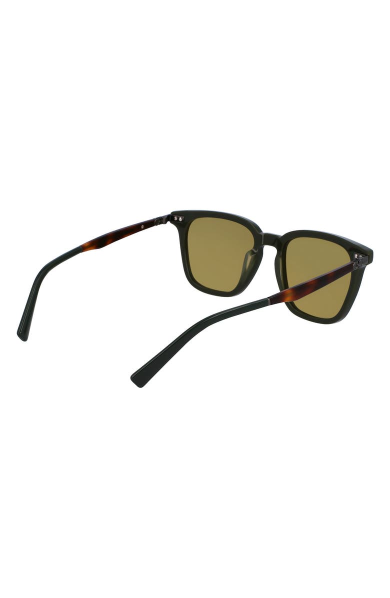 FERRAGAMO Timeless Modified 52mm Rectangular Sunglasses, Alternate, color, Dark Green
