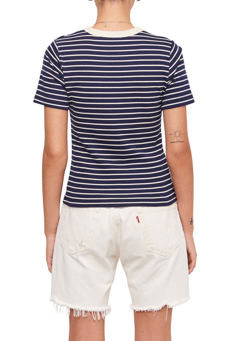 Mandy Stripe T-Shirt, Alternate, color, NAVY W/ CREAM
