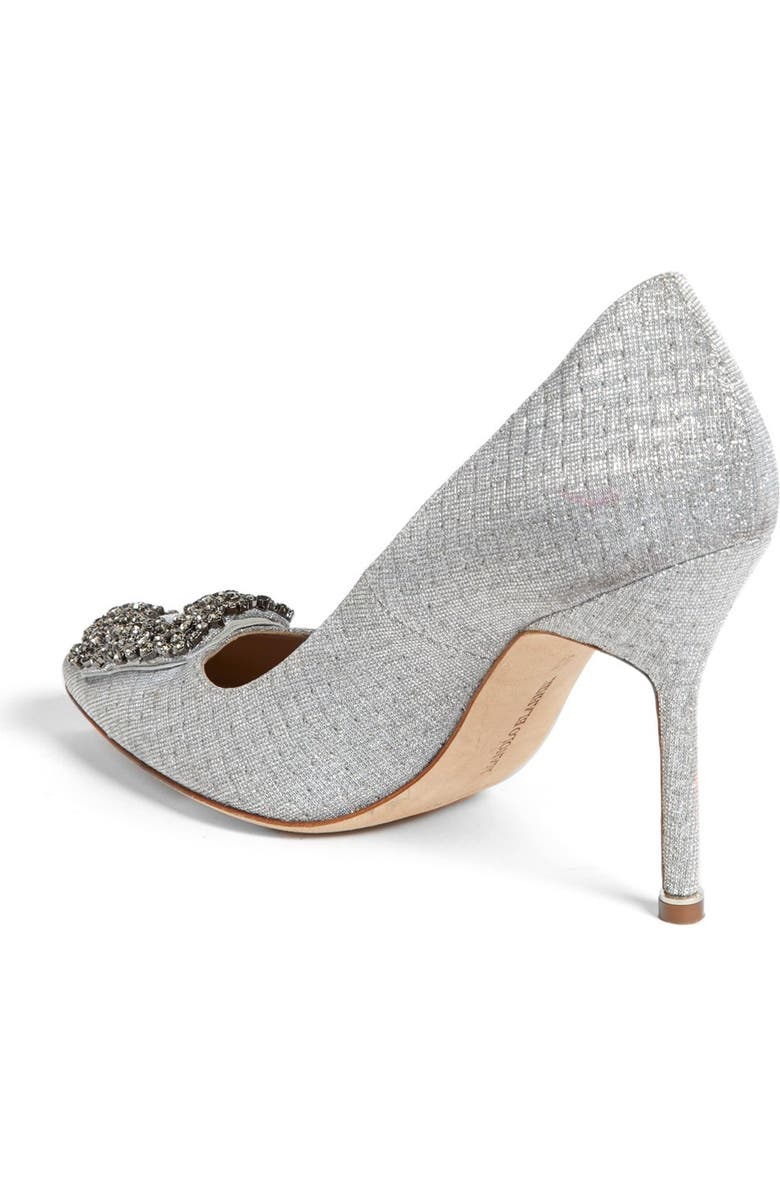 Manolo Blahnik Hangisi Jeweled Pointed Toe Pump, Alternate, color,