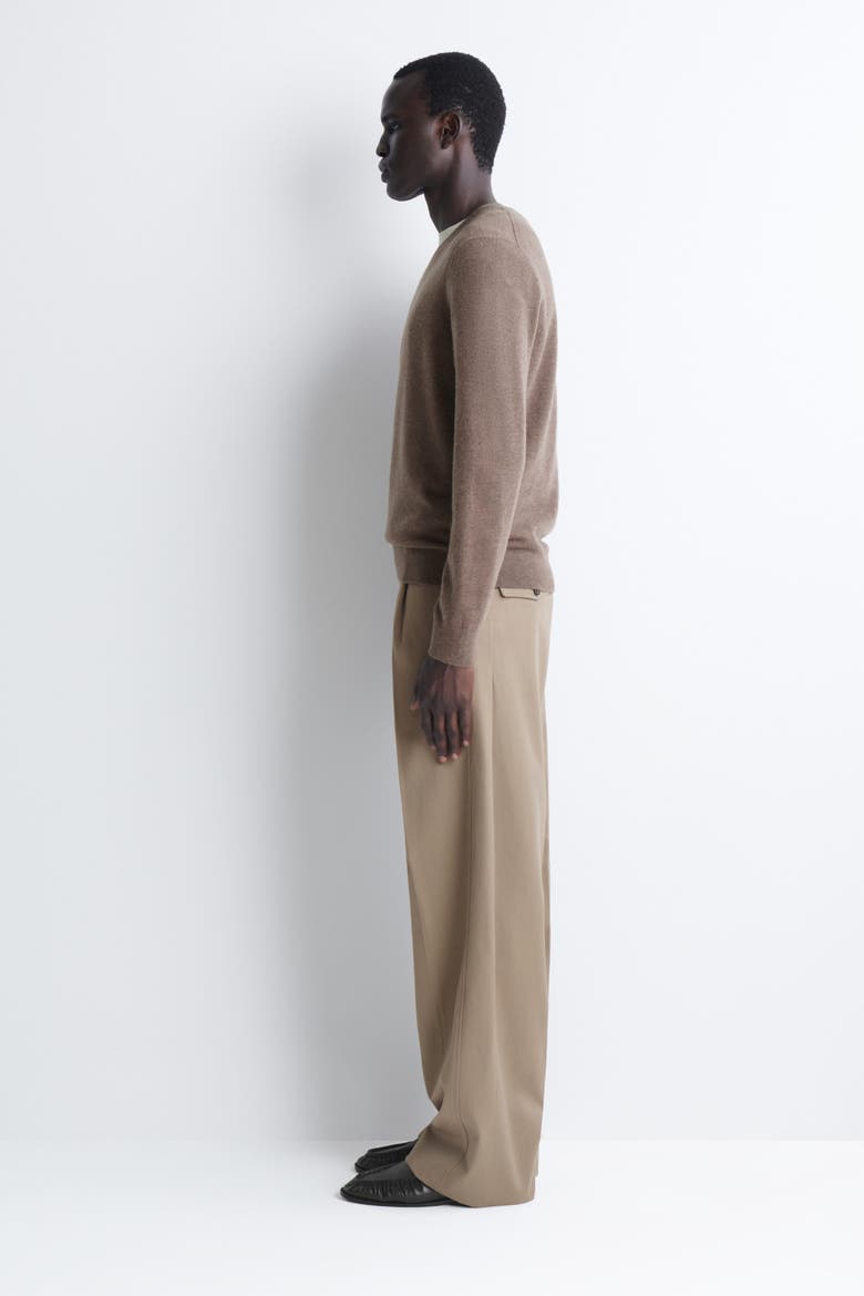 Cashmere V-Neck Sweater, Alternate, color, BEIGE / UNDYED