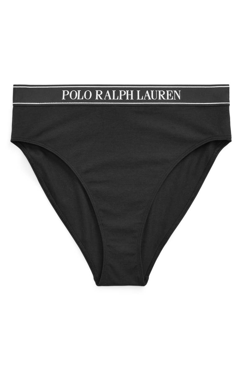 Polo Ralph Lauren High Waist Cotton Blend Tanga Panties, Alternate, color, 