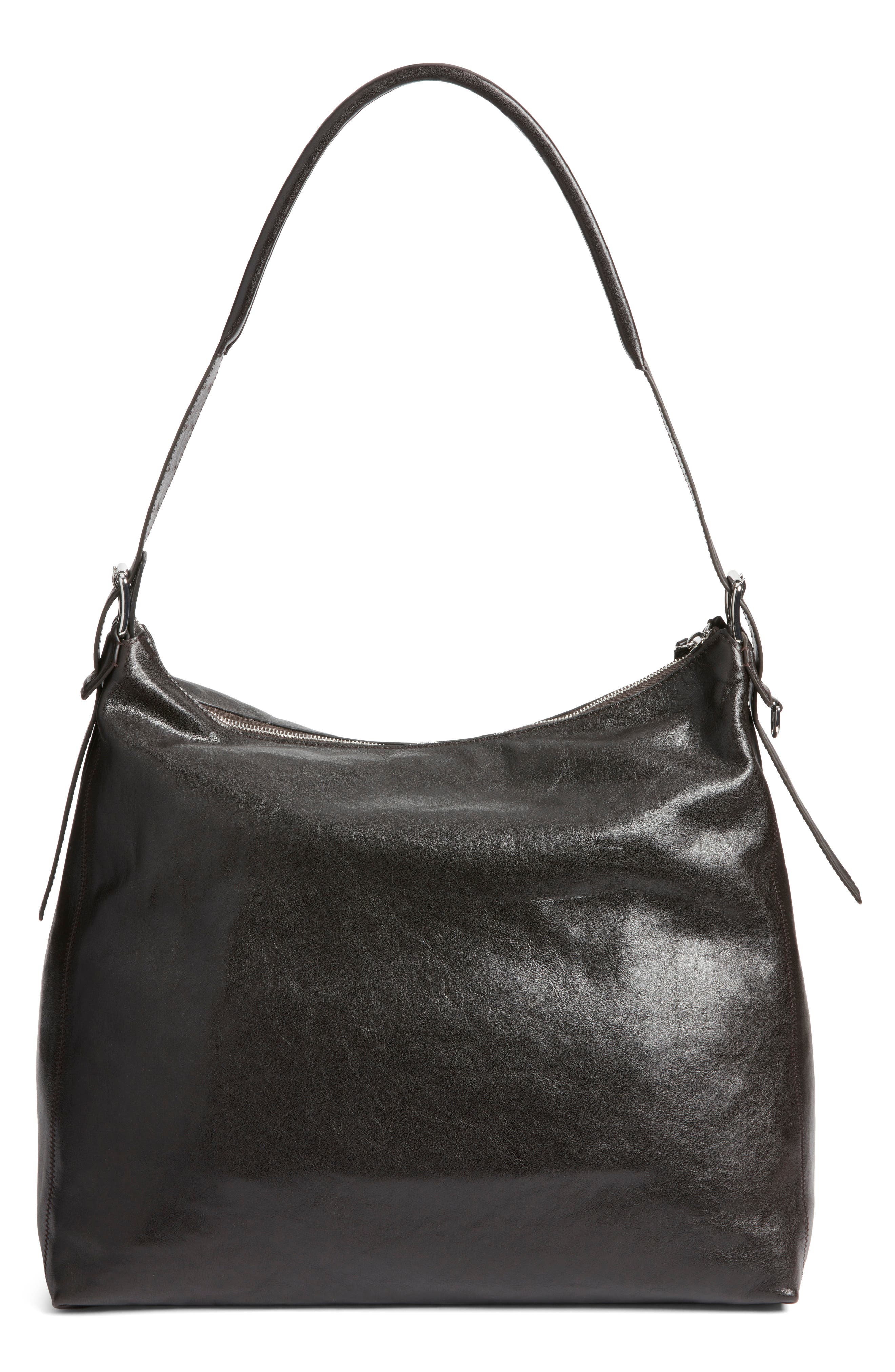 Lemaire Belted Hobo Bag, Alternate, color, Dark Chocolate