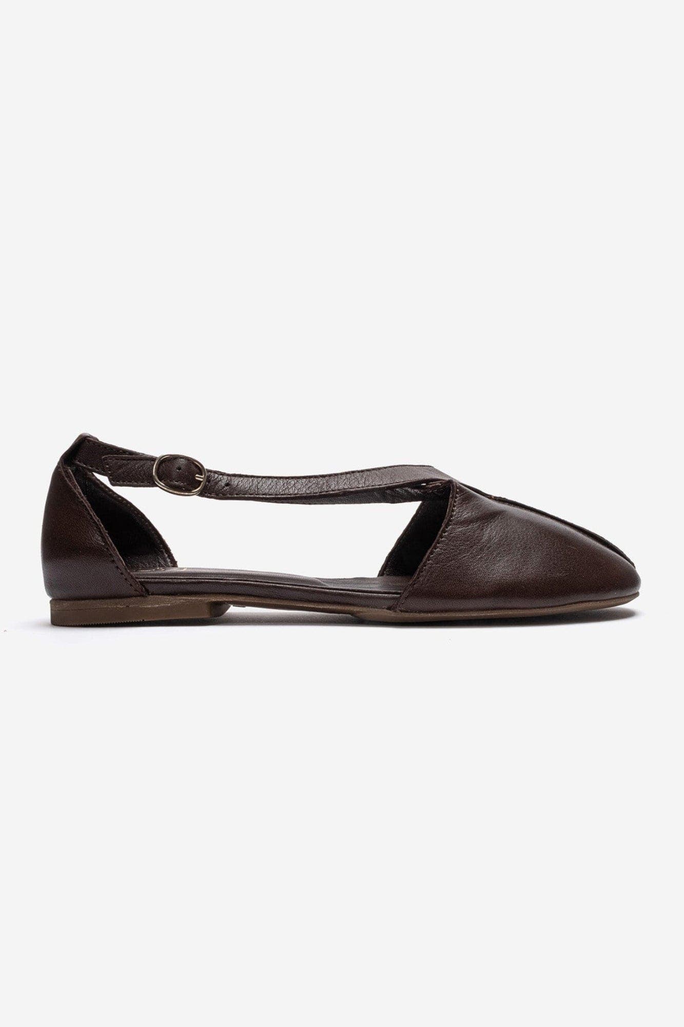 Fable Leather Side Cut Ballet Flat, Alternate, color, Brown