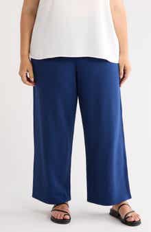 Garment Dyed Organic Cotton Terry Wide Leg Pants