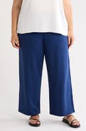 Eileen Fisher Garment Dyed Organic Cotton Terry Wide Leg Pants