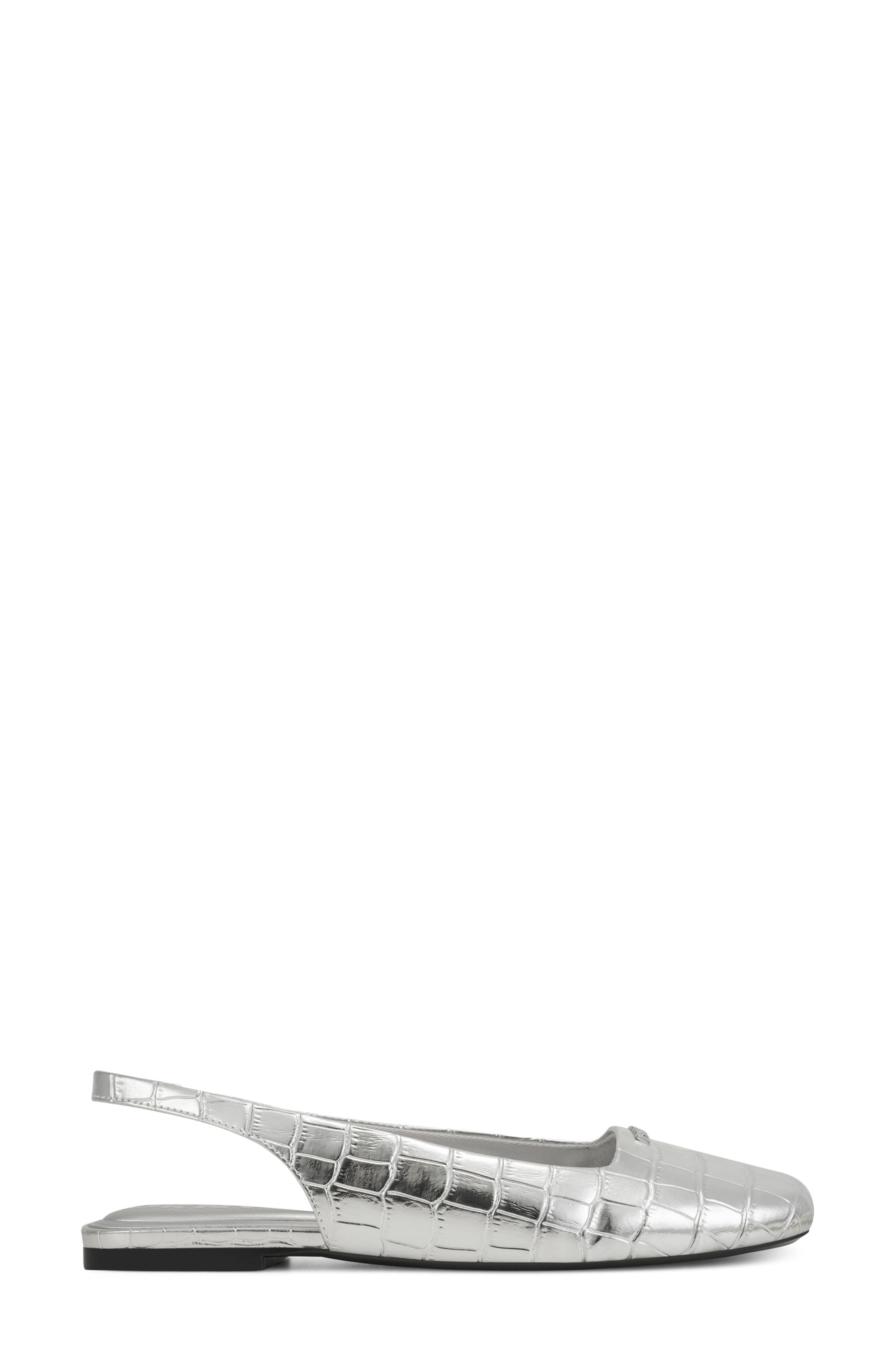 DKNY Darrow Slingback Flat, Alternate, color, Silver
