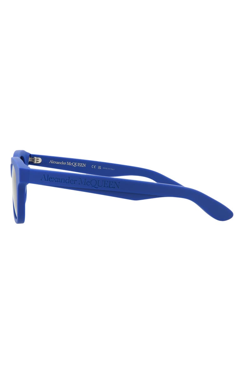 McQueen 48mm Square Sunglasses, Alternate, color, Blue Blue Blue