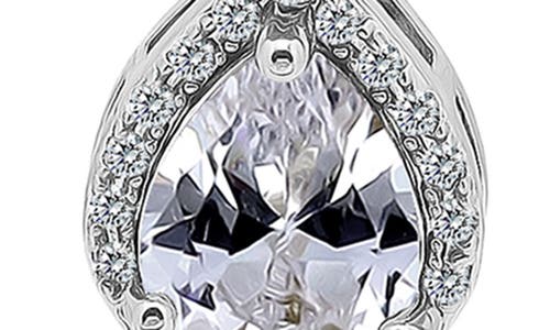 Christian Siriano Pear Cubic Zirconia Drop Earrings In Silver