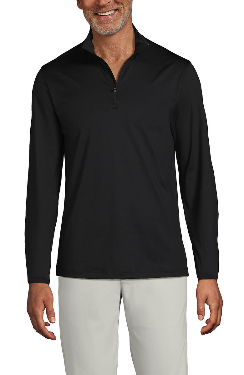 Lands' End Unisex Rapid Dry Quarter Zip Pullover, Alternate, color, 