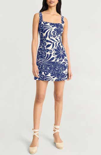 The Good Journey Floral Sleeveless Linen Blend Minidress