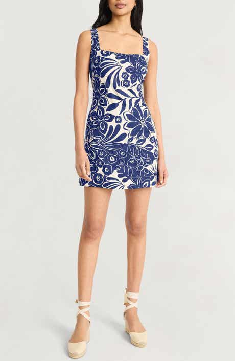 The Good Journey Floral Sleeveless Linen Blend Minidress