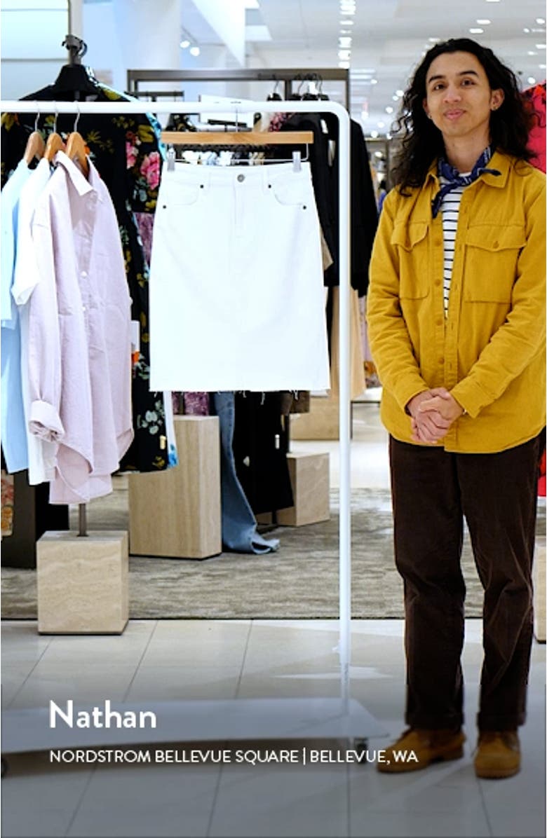 Raw Hem Denim Skirt, sales video thumbnail