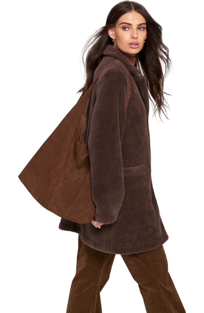 ELLE Collection Suede Slouch Tote Bag, Main, color,