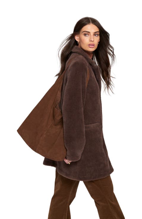 Suede Slouch Tote Bag