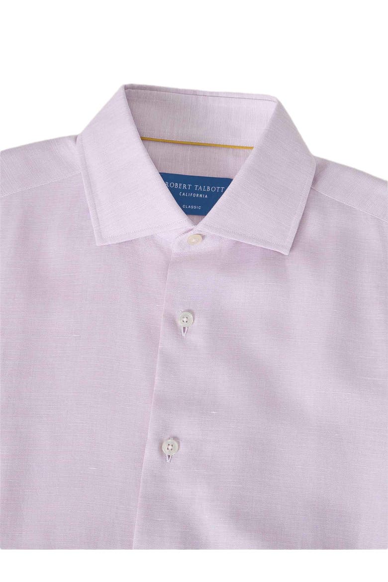 Reynolds Cotton Linen Blend Shirt in Contemporary fit, Alternate, color, Raspberry