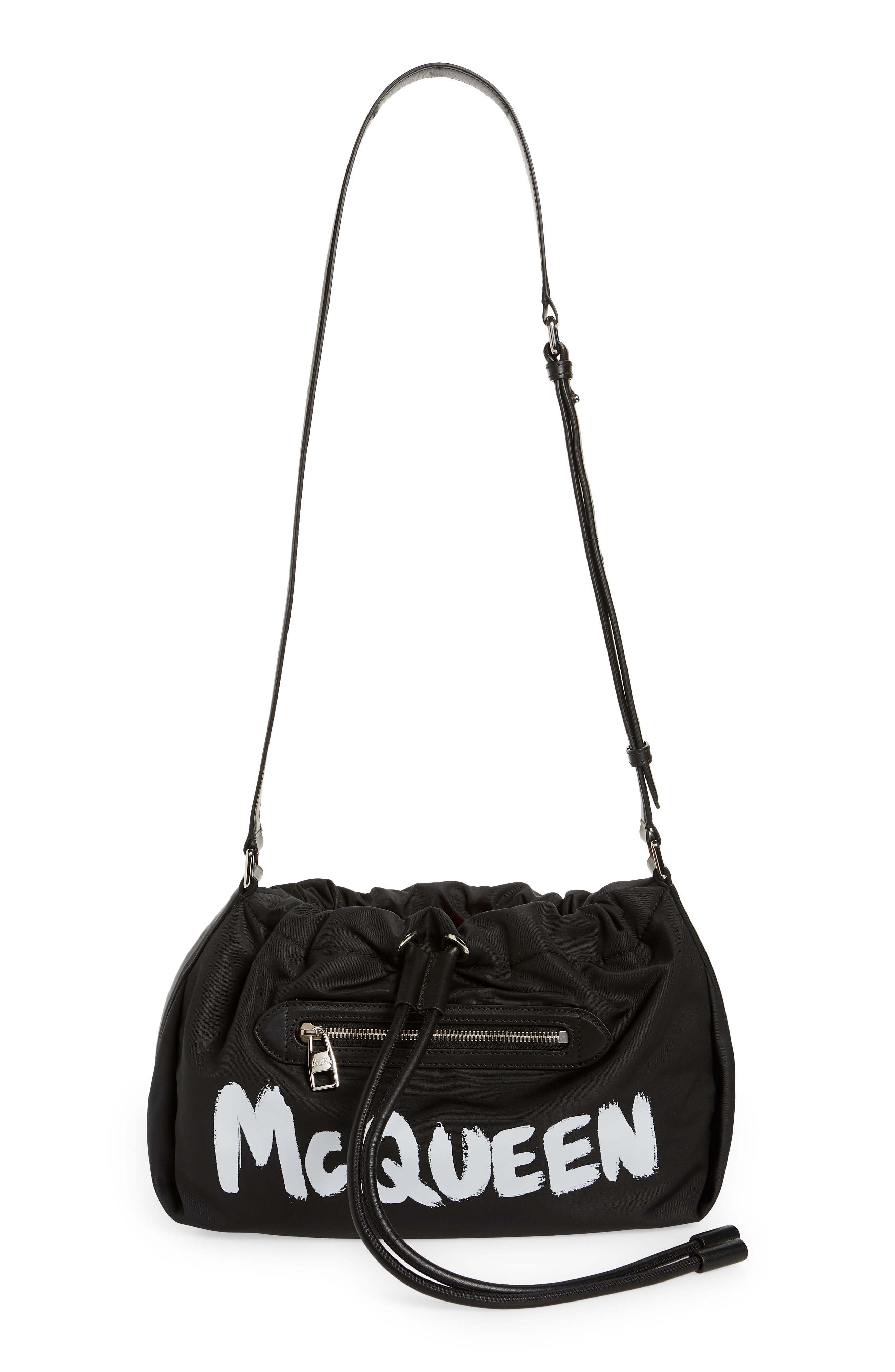 McQueen Small The Bundle Nylon Shoulder Bag, Main, color, 