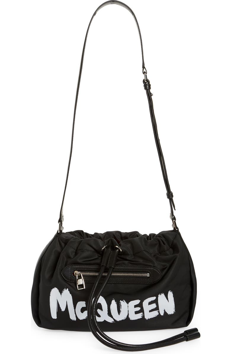 McQueen Small The Bundle Nylon Shoulder Bag, Main, color,