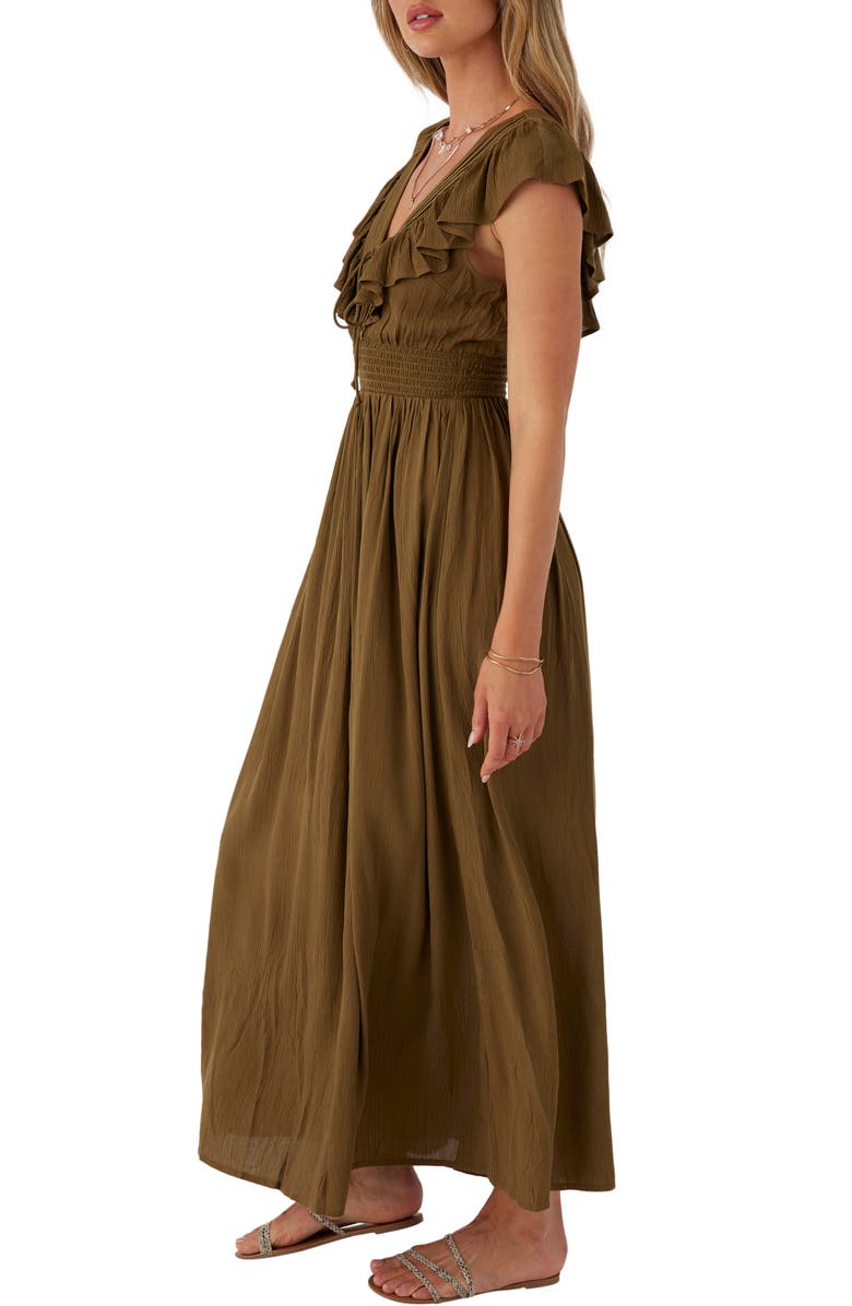 O'Neill Nolee Ruffle Maxi Dress, Alternate, color,