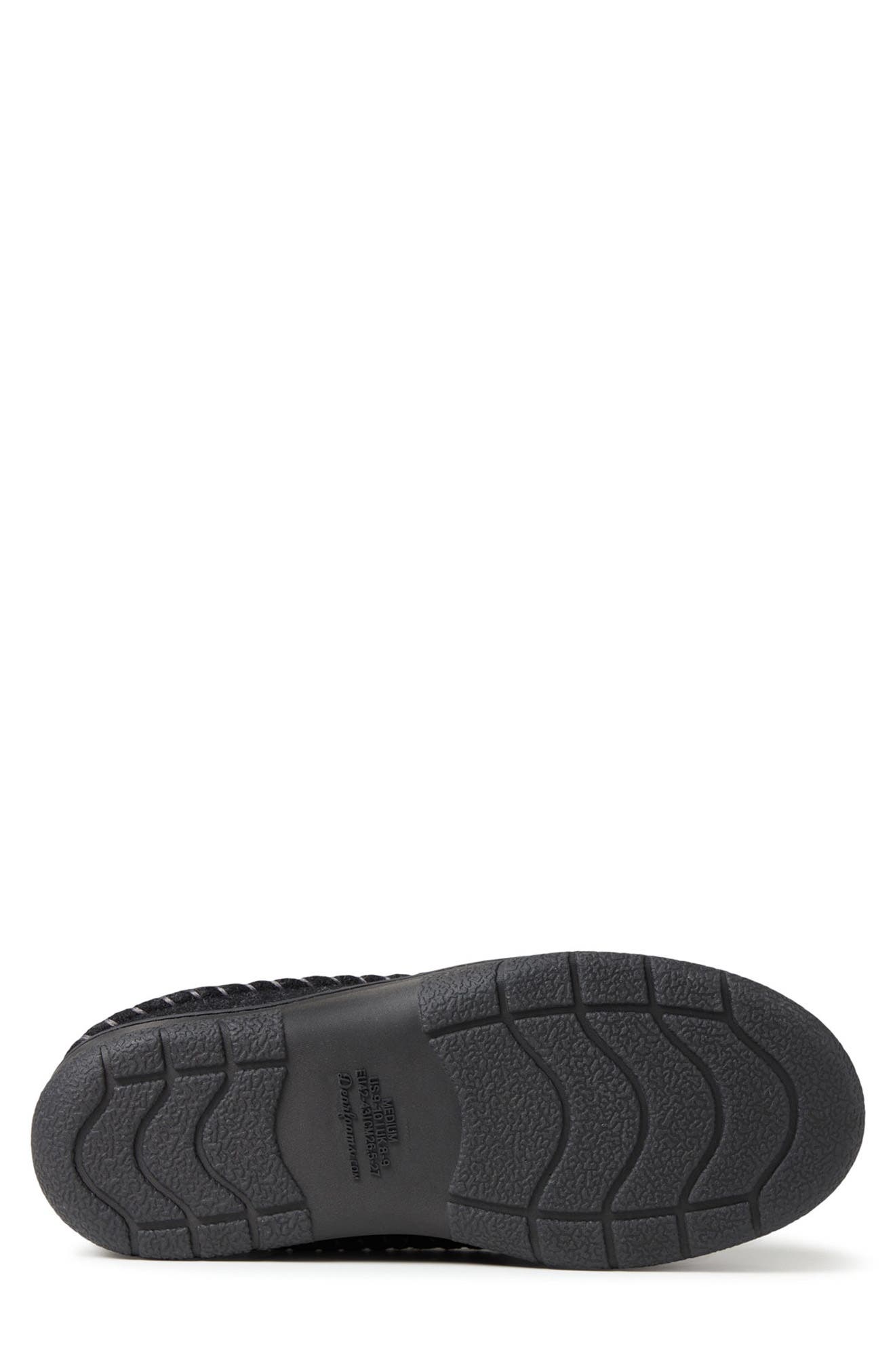 DEARFOAMS Thompson Whipstitch Trim Slipper, Alternate, color, Black