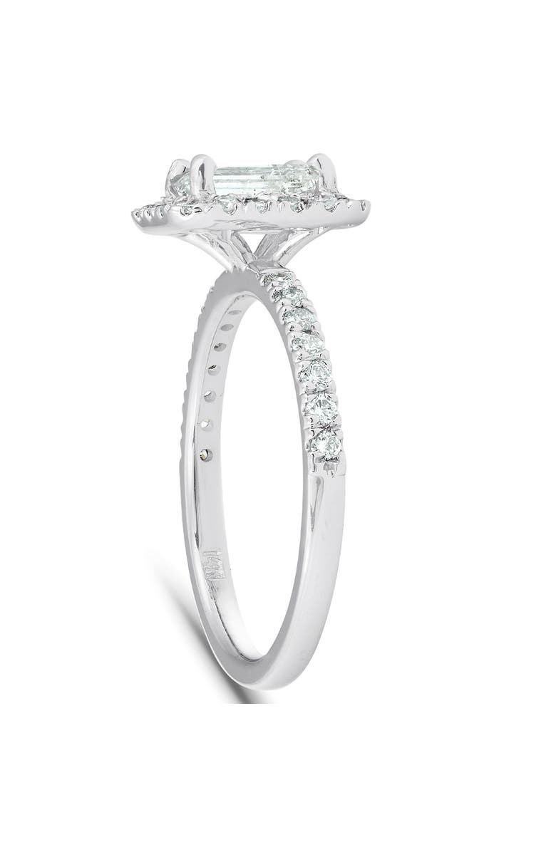 Bliss Diamond 1 1/2 Ct Emerald Cut Diamond Halo Engagement Ring 14k Gold Lab Grown, Alternate, color, 
