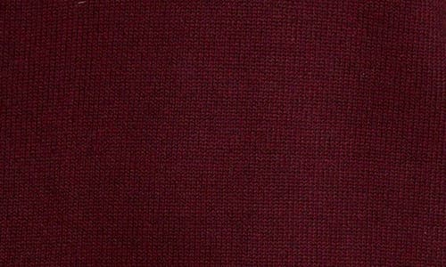 Wayf Bethany Feather Trim Sweater In Burgundy