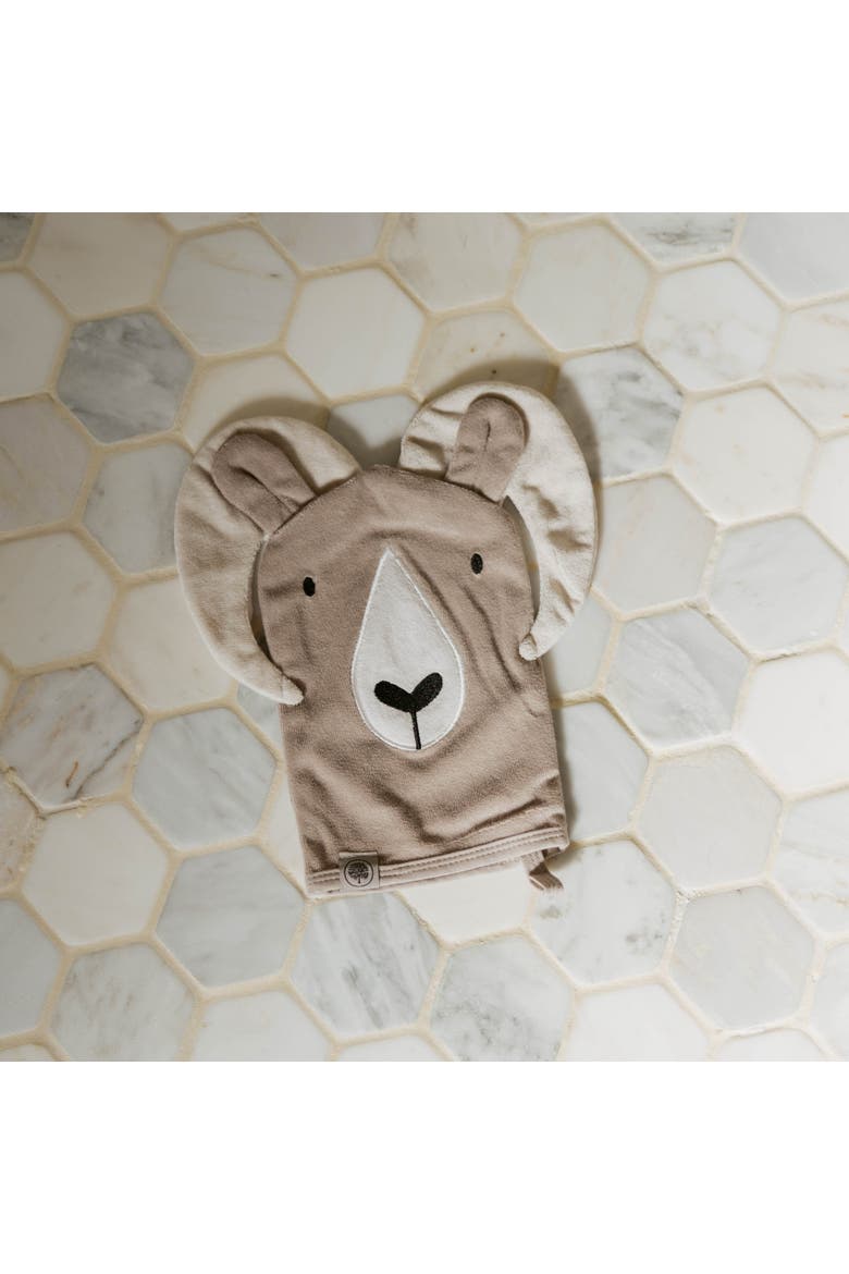Washcloth Critter Mitt, Alternate, color, Llama