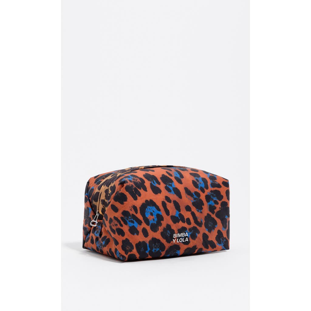 Bimba Y Lola Sienna Leopard Print Nylon Make-up Case In Animal Print