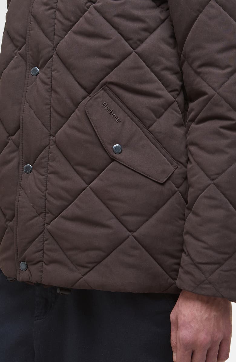 Barbour Chelsea Quilted Jacket, Alternate, color, Black Oak/ Midnight Oak