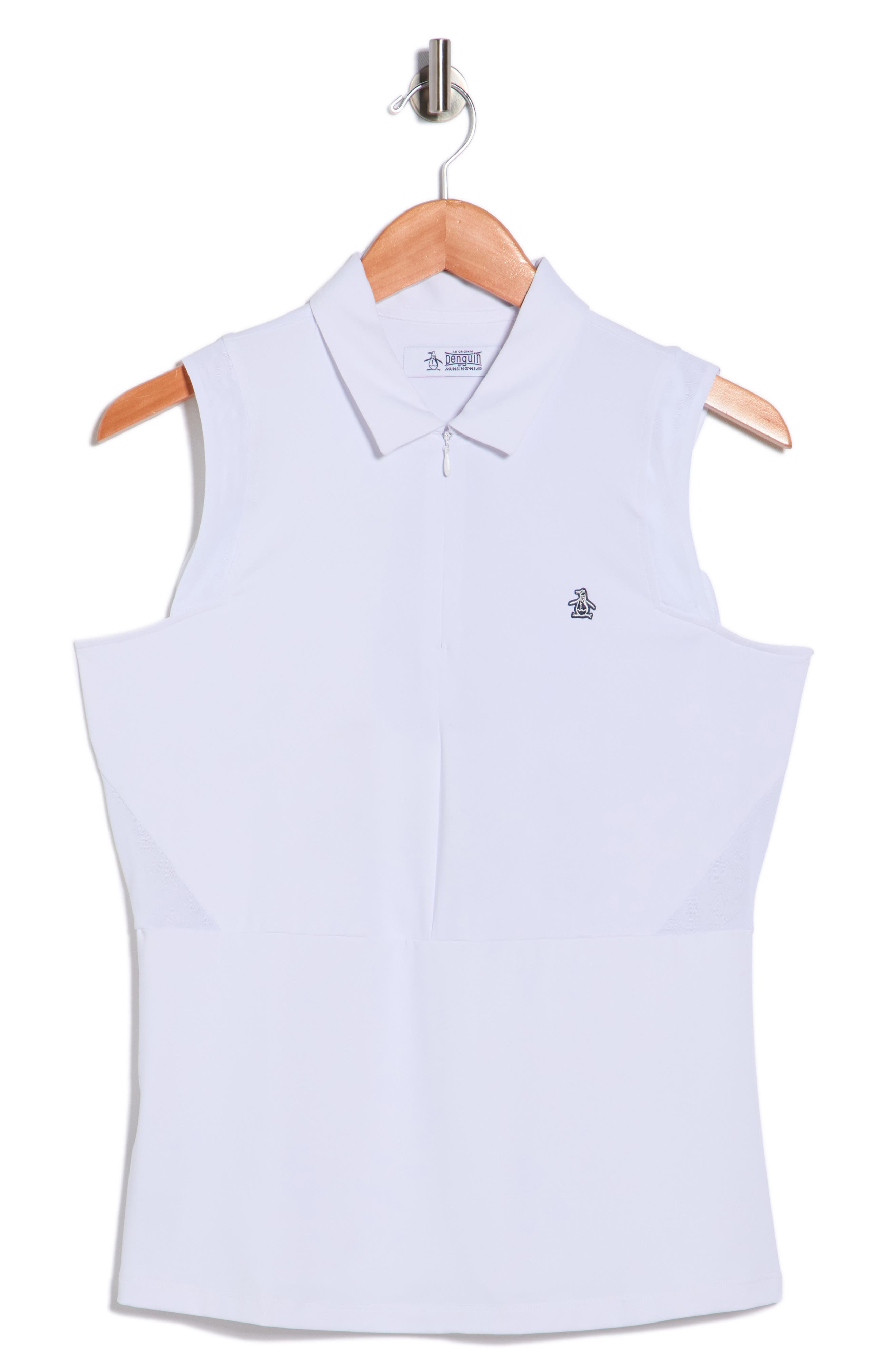 ORIGINAL PENGUIN GOLF Sleeveless Zip Polo