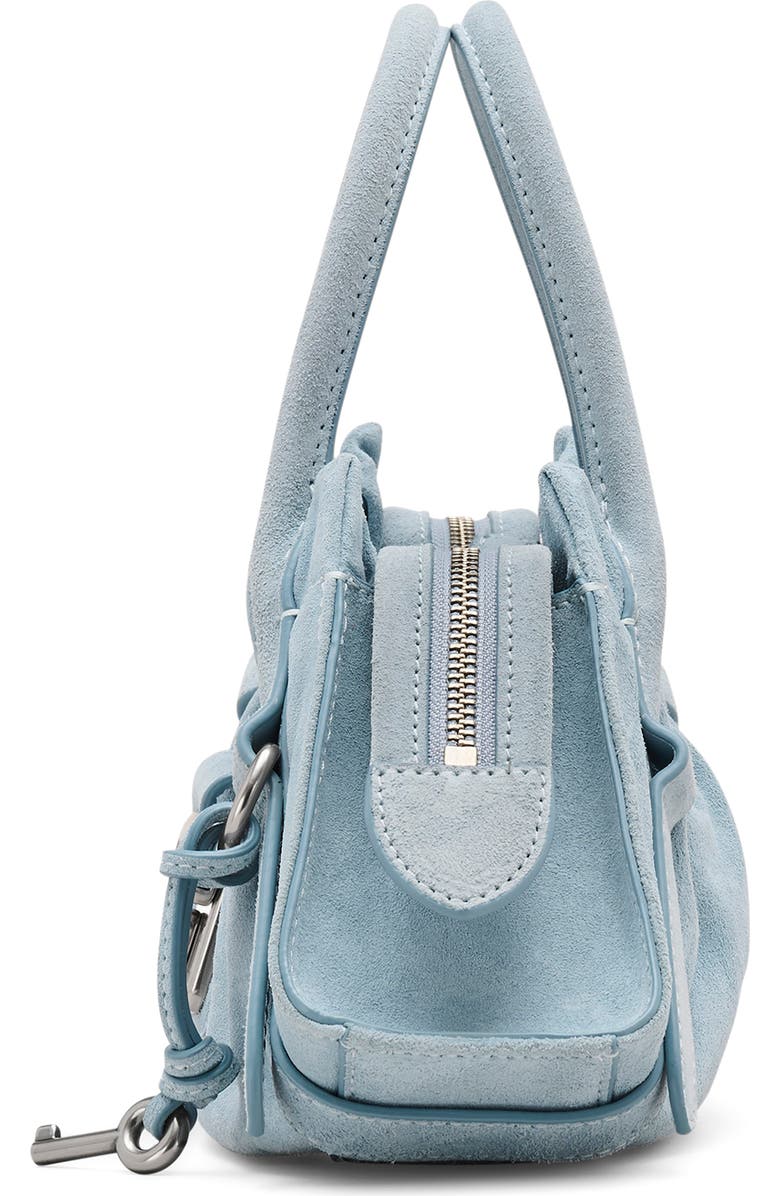 Marc Jacobs The Small Suede Satchel, Alternate, color, Blue Mist