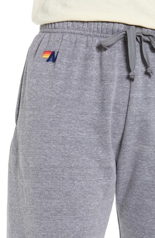 Aviator Nation 5-stripe Slim Fit Sweatpants In Heather Grey/grey Stripe