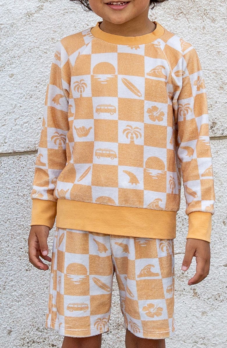 Miki Miette Kids' Iggy Surf Print Cotton Sweatshirt, Alternate, color, Point Break
