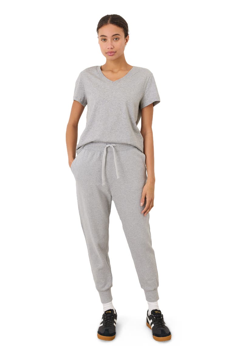 Organic Cotton Softspun Essential V-Neck Tee, Alternate, color, Heather Grey