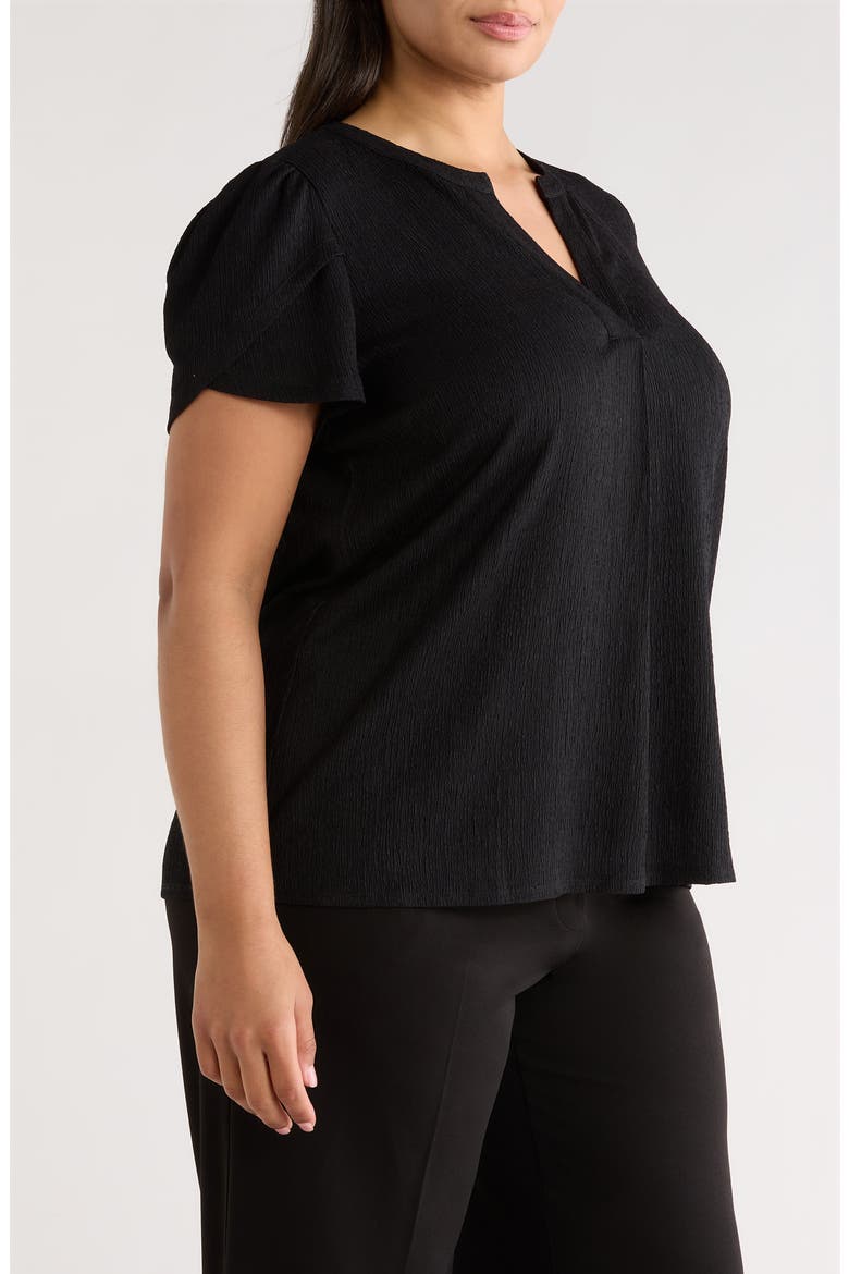Tulip Sleeve Top, Alternate, color, ANNE BLACK